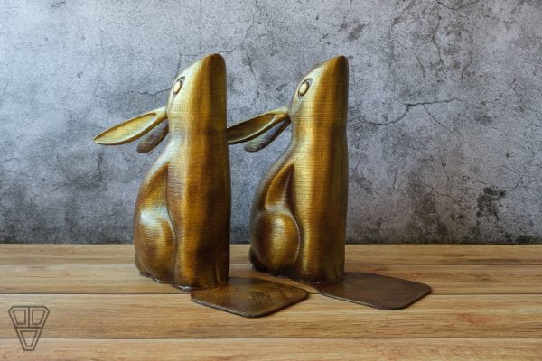 bunny bookend brown golden color rabbit bookend 4 scaled