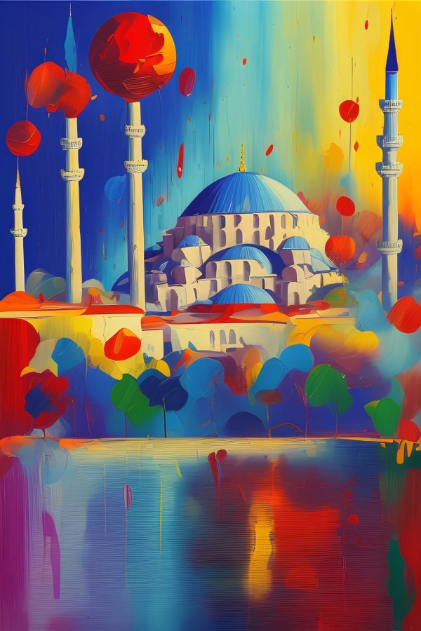 olpntng style istanbul landscape with bosphorus oil painting with brush strokes trending on artsta 610271063 Kopyala scaled